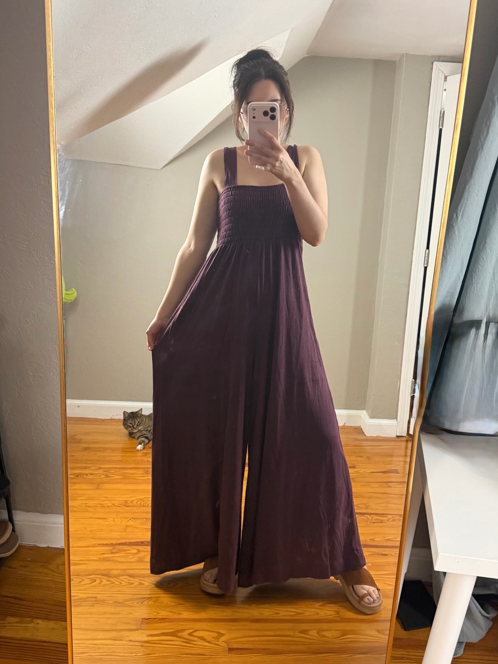 Free People FP Beach | Homecoming Jumper Wide Leg Jumpsuit Size Large